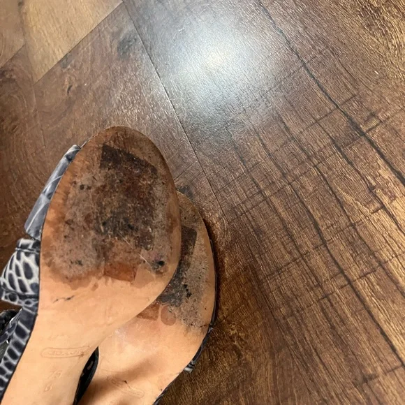 COACH Heels - Karlie Color charcoal gray and black size 7.5 - Picture 11 of 11